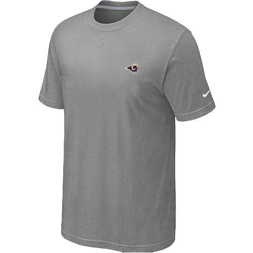 Nike St. Louis Rams Chest Embroidered Logo T-Shirt Grey - Click Image to Close